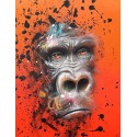 The Gorilla, orange background