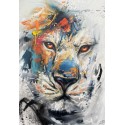 Le Lion, fond blanc -henry-blache-sax
