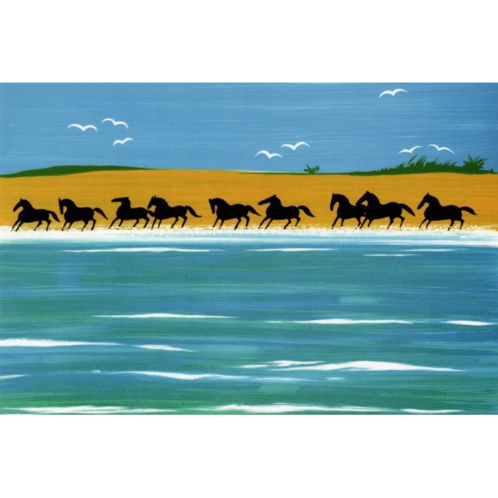 Serge LASSUS - Horses by the sea