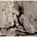 Louise Breslau - Gravure originale - Contre-Jour