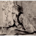 Louise Breslau - Original etching - Contre-Jour