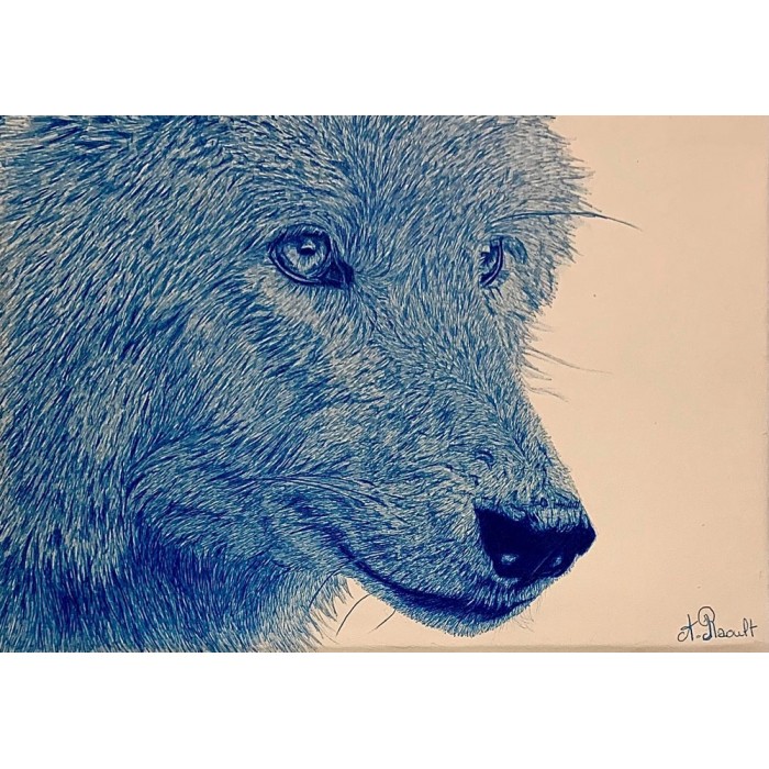 Original drawing - Arctique, le loup Original drawing - Arctique, le loup