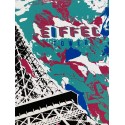Sérigraphie Originale - La tour Eiffel - Vert e-par-jo-di-bona-artiste-pop-graffiti