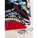 Sérigraphie Originale - La tour Eiffel - Bleue e-par-jo-di-bona-artiste-pop-graffiti