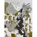 Original Serigraph - The Eiffel tower - Silver and Gold