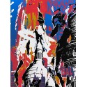 Sérigraphie Originale - La Basilique du Sacré Cœur de Montmartre - Bleue Jo Di Bona