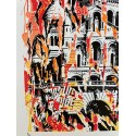 Original Serigraph - The Basilica of the Sacred Heart of Montmartre - Red