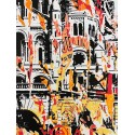 Original Serigraph - The Basilica of the Sacred Heart of Montmartre - Red