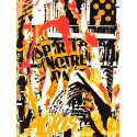 Sérigraphie Originale - Notre-Dame de Paris - Rouge par-jo-di-bona-artiste-pop-graffiti