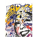 Sérigraphie Originale - Josephine Baker- Rouge -par-jo-di-bona-artiste-pop-graffiti