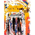 Sérigraphie Originale - Notre-Dame de Paris - Orange par-jo-di-bona-artiste-pop-graffiti