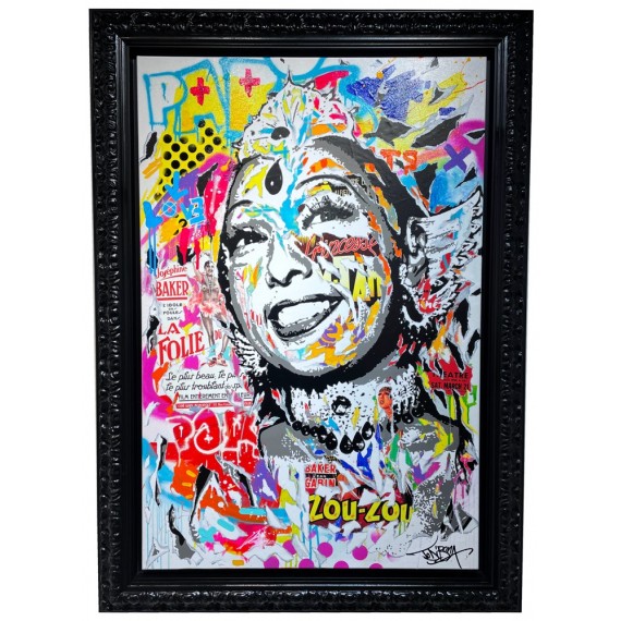 Peinture Originale - Joséphine Baker  par jo di bona