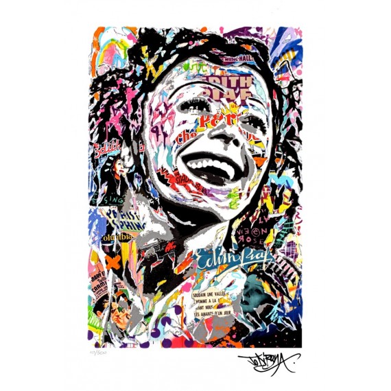 Tirage limité - Édith Piaf -par-jo-di-bona-artiste-pop-graffiti