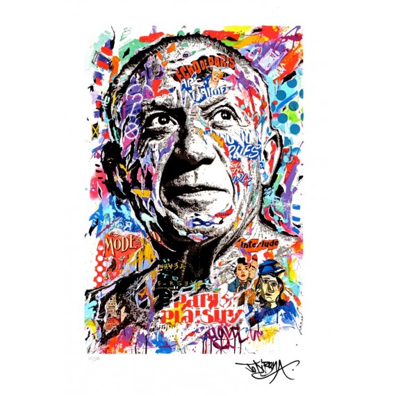 Tirage limité - Pablo Picasso -par-jo-di-bona-artiste-pop-graffiti