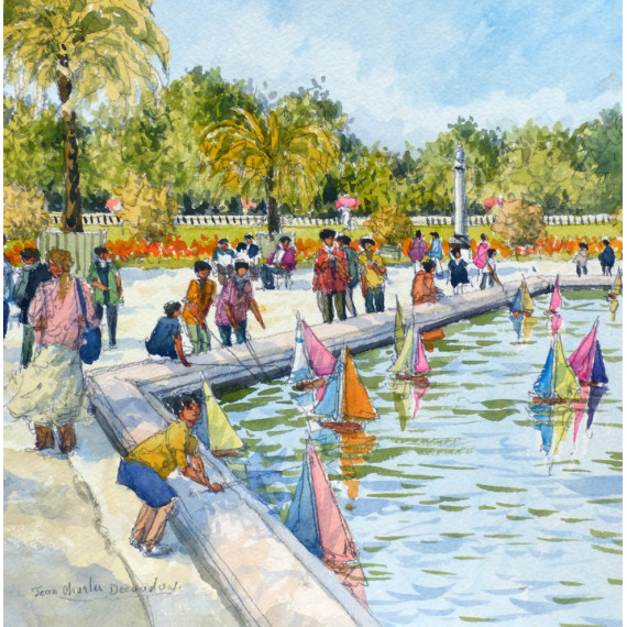 Jeux d'enfants au Jardin du Luxembourg à Paris