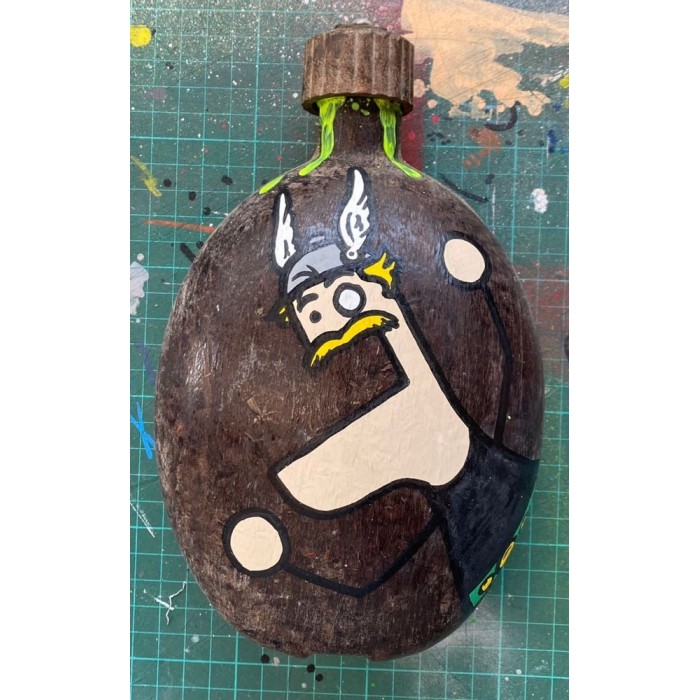 Toctoc - Painting on gourd - Astérix