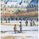 Le Jardin, Place des Vosges, Paris, en hiver