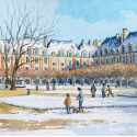 Le Jardin, Place des Vosges, Paris, en hiver