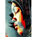 femme en méditation shepard fairey obey