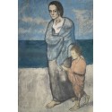 Pablo PICASSO ( after ) Jacomet stencil  - Mother and child