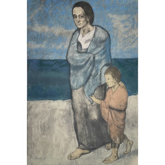 Pablo PICASSO ( after ) Jacomet stencil  - Mother and child