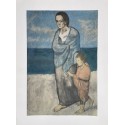 Pablo PICASSO ( after ) Jacomet stencil  - Mother and child