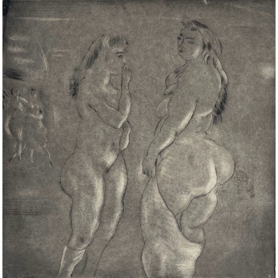 PASCIN deux nus féminins gravure 1926/1980