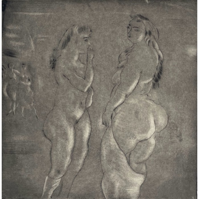 PASCIN deux nus féminins gravure 1926/1980